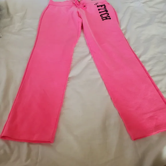 Abercrombie & Fitch Low Rise Pink Sweatpants - Picture 1 of 11